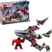 LEGO 76292 Marvel Super Heroes Showdown zwischen Captain America und Red Hulk, Konstruktionsspielzeug