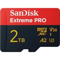 SanDisk Extreme PRO 2 TB microSDXC, Speicherkarte UHS-I U3, Class 10, V30, A2