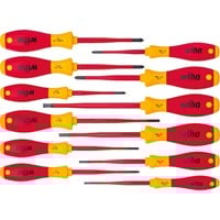 Wiha Schraubendreher-Set SoftFinish electric slimFix, 12-teilig rot/gelb